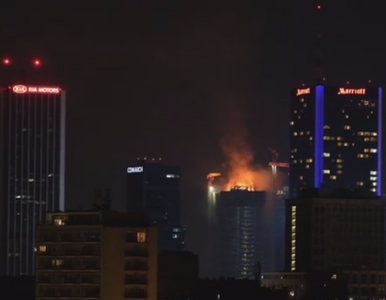 Warszawa. Pożar na budowie Warsaw Hub. Płonie wieżowiec