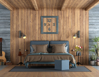 Łóżka drewniane w wiejskim stylu